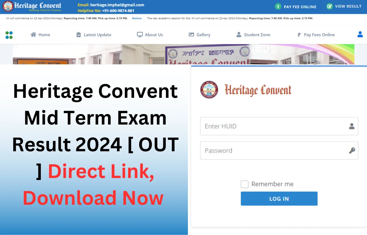 Heritage Convent Mid Term Exam Result