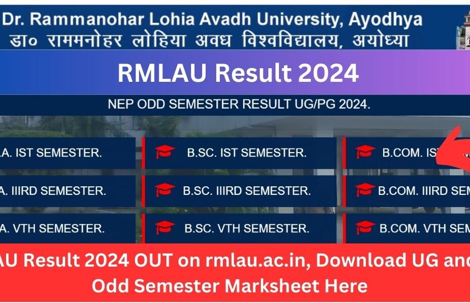 RMLAU Result With Roll No 2024- Download UG and PG Odd Semester Marksheet at rmlauexams.in