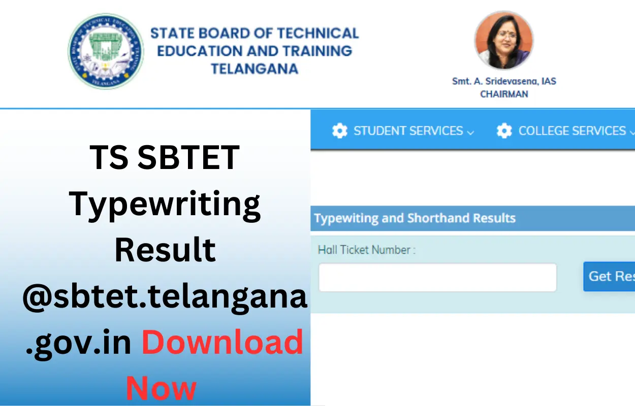 TS SBTET Typewriting Result