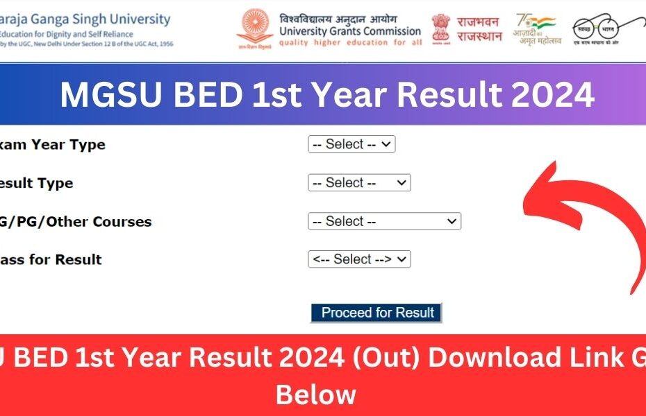 MGSU BED 1st Year Result 2024 (Out) Download Link Given Below