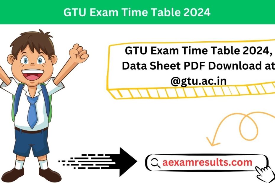 GTU Exam Time Table 2024, Data Sheet PDF Download at @gtu.ac.in